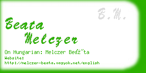 beata melczer business card